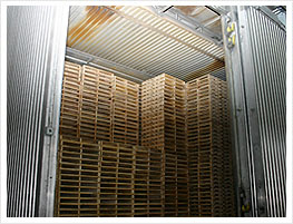 Heat Treated Dried pallets storage